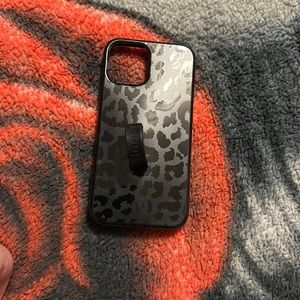 Loopy case for iPhone 12 (black on black animal print)